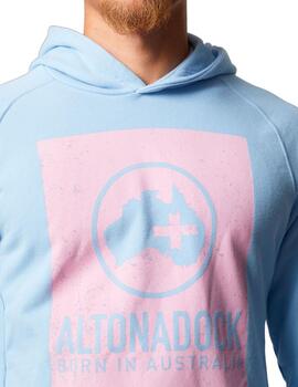 Sudadera Altona Dock Born in Australia azul claro