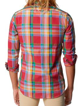 Camisa Altona Dock cuadros rojos