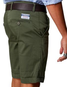 Pantalón corto Altona Dock verde kaki para hombre