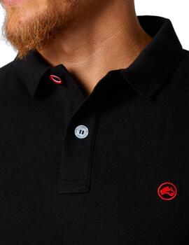 Polo básico Altona Dock negro para hombre