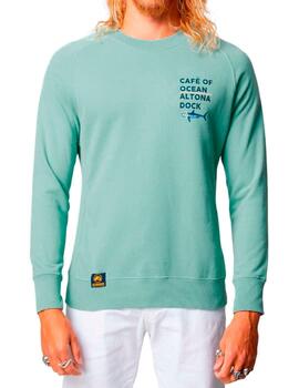 Sudadera Altona Dock Cafe of Ocean verde agua