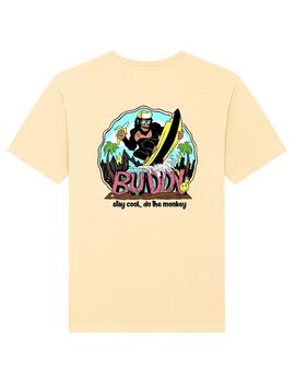 Camiseta Buddy Monkey amarilla para hombre