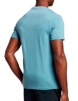 Camiseta Lyle Scott azul con dibujo para hombre