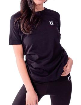 Camiseta 11 Degrees Core negra para mujer