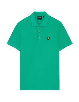 Polo básico Lyle Scott verde manzana para hombre