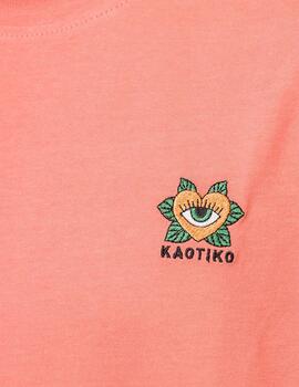 Camiseta básica Kaotiko color salmón
