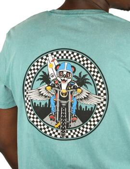 Camiseta Buddy Beberly Hills azul vintage