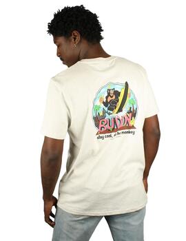 Camiseta Buddy Monkey gris perla para hombre