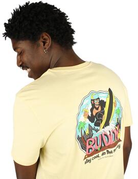 Camiseta Buddy Monkey amarilla para hombre