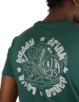 Camiseta Buddy Swinger verde botella para hombre