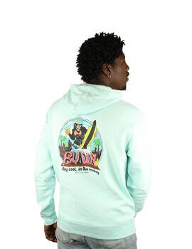 Sudadera Buddy Monkey turquesa para hombre