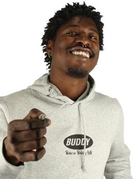 Sudadera Buddy Beberly Hills gris con capucha