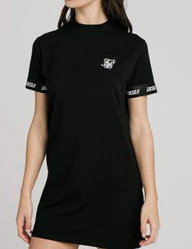 Vestido Siksilk Tech Tape negro para mujer