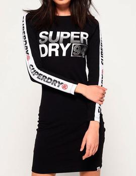 Vestido Superdry Bodycon negro para mujer