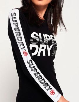 Vestido Superdry Bodycon negro para mujer