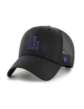 Gorra Los Ángeles negra con parches de béisbol