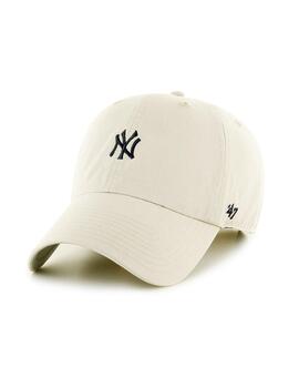 Gorra New York beige de algodón blandito