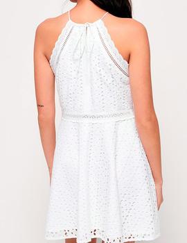 Vestido Superdry Teagan Halter blanco para mujer