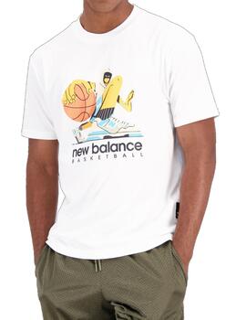 Camiseta New Balance MT31589 blanca para hombre