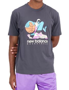 Camiseta New Balance MT31589 gris para hombre