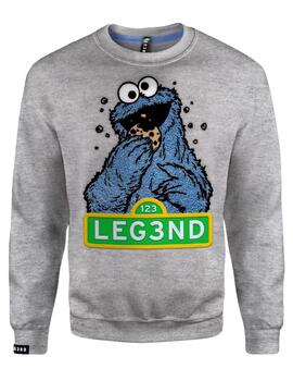 Sudadera Legend del monstruo de las galletas gris