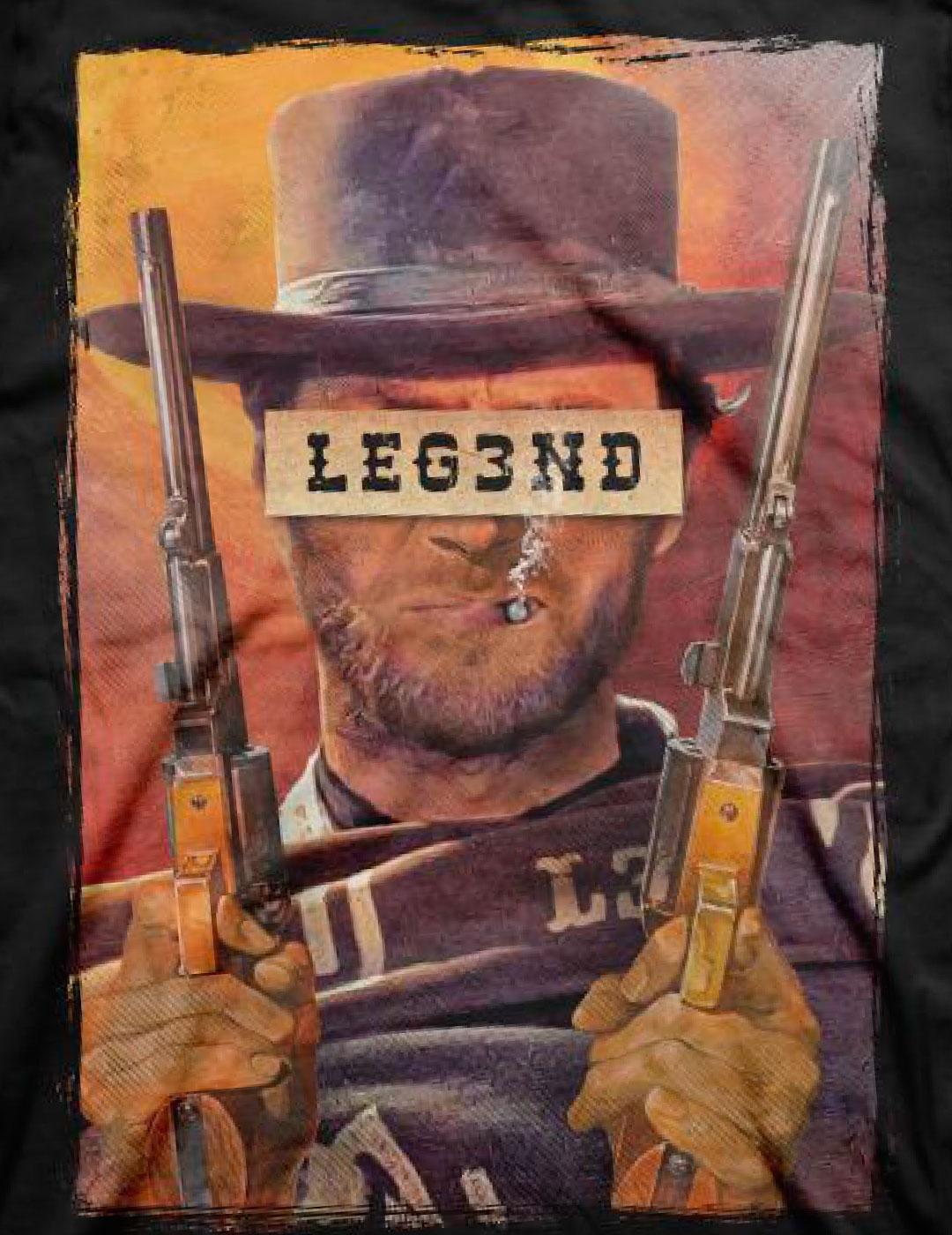 Camiseta Legend de Clint Eastwood negra