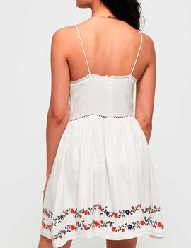 Vestido Superdry Katalina Apron blanco para mujer