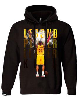 Sudadera Legend LeBron James negra con capucha