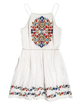 Vestido Superdry Katalina Apron blanco para mujer