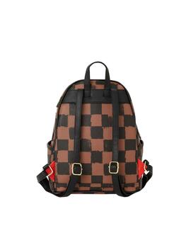 Mochila Sprayground pequeña de cuadros marrones