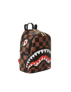 Mochila Sprayground pequeña de cuadros marrones