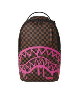 Mochila Sprayground Pink Drip Brown Check DLX