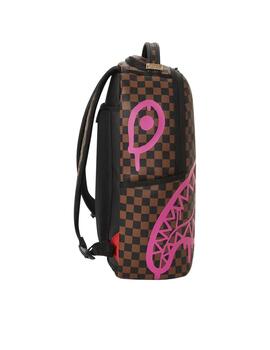 Mochila Sprayground Pink Drip Brown Check DLX