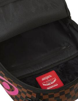 Mochila Sprayground Pink Drip Brown Check DLX