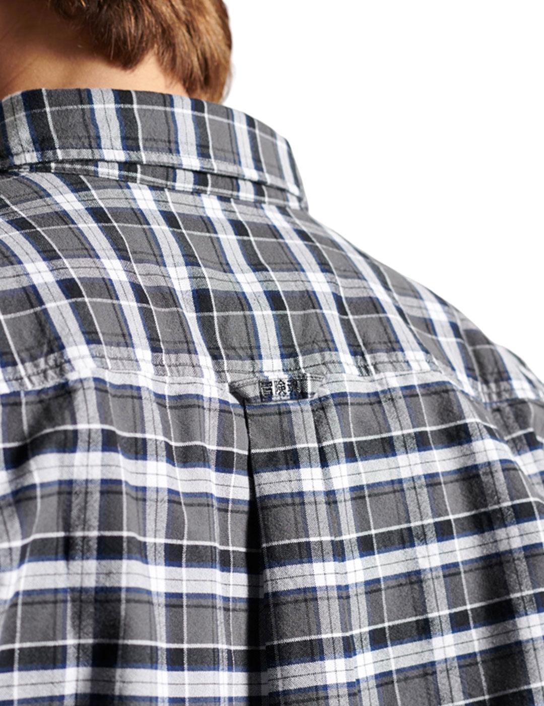 Camisa Superdry cuadros grises para hombre