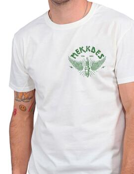 Camiseta Mekkdes de motos blanca para hombre
