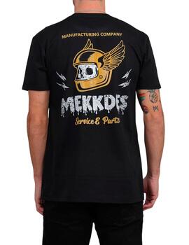 Camiseta Mekkdes negra casco amarillo para hombre