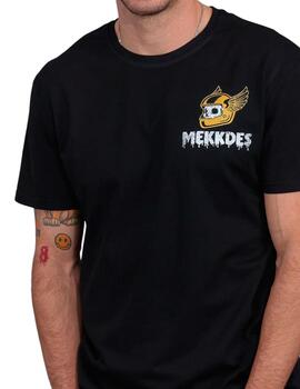 Camiseta Mekkdes negra casco amarillo para hombre