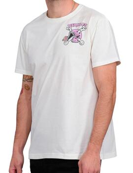 Camiseta Mekkdes Wrenched Helmet blanca