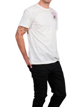 Camiseta Mekkdes Wrenched Helmet blanca