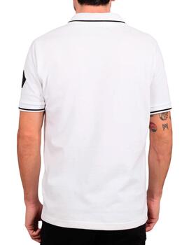 Polo Mekkdes California blanco con parches