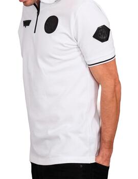 Polo Mekkdes California blanco con parches