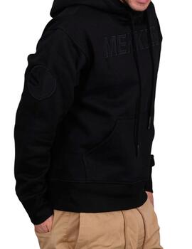 Sudadera Mekkdes negra con parches y capucha