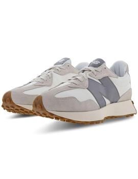 Zapatillas New Balance 327 blancas con gris para chica