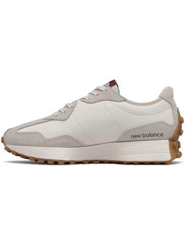 Zapatillas New Balance con suela de tacos blanca y granate