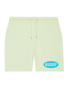 Pantalón corto Buddy verde logo turquesa