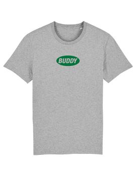 Camiseta Buddy gris logo verde