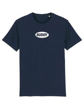 Camiseta Buddy azul marino logo blanco