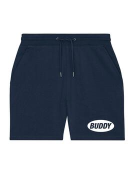 Pantalón corto Buddy azul marino logo blanco