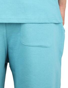 Pantalón corto Buddy azul logo blanco